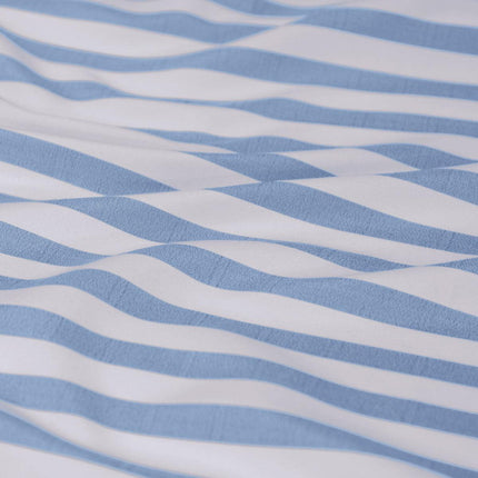 Ardor Frankie Blue Stripe Yarn Dyed Reversible Quilt Cover Set King.