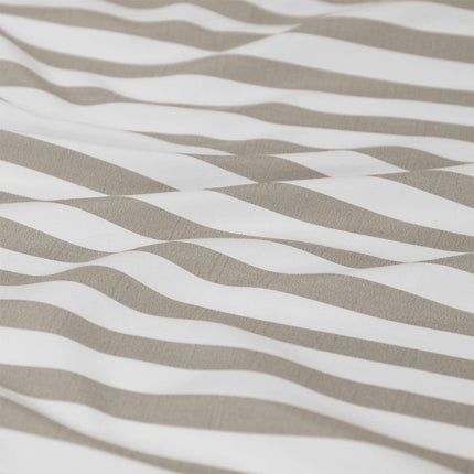 Ardor Frankie Natural Stripe Yarn Dyed Reversible Quilt Cover Set Queen.