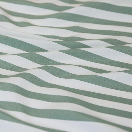 Ardor Frankie Sage Stripe Yarn Dyed Reversible Quilt Cover Set Queen.