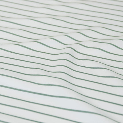 Ardor Frankie Sage Stripe Yarn Dyed Reversible Quilt Cover Set Queen.