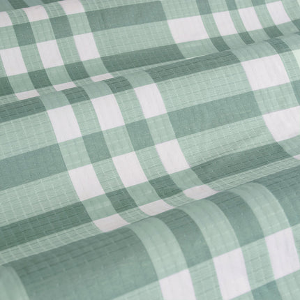 Ardor Ronan Green Plaid Jacquard Quilt Cover Set Queen.