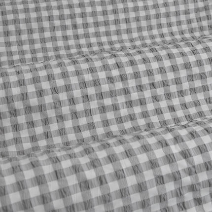 Ardor Rowe Grey Textured Seersucker Quilt Cover Set King.