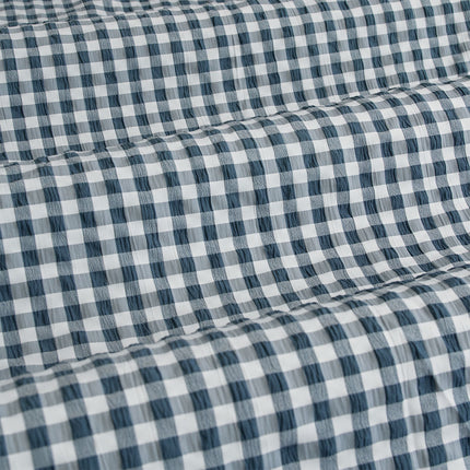 Ardor Rowe Teal Textured Seersucker Quilt Cover Set Queen.