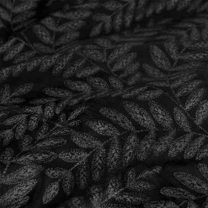 Ardor Rui Black Embossed Velvet Soft Quilt Cover Set King.