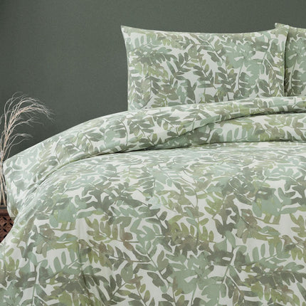Ardor Solana Sage Watercolour Print Quilt Cover Set King.