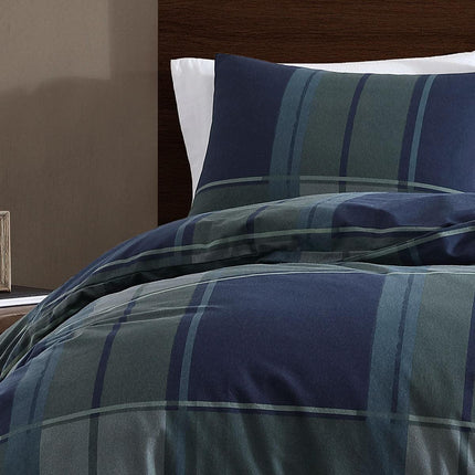 Ardor Sommers Dark Khaki Cotton Flannelette Quilt Cover Set Queen.
