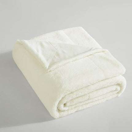 Ardor Benz Faux Fur Soft Plush Throw Rug 130x170cm Cream.