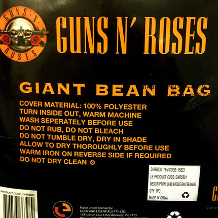 Guns N' Roses Giant Bean Bag Cover 140 x 180 cm.