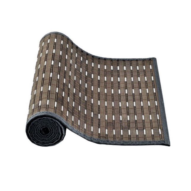 Streak Bamboo Table Runner 140 x 33cm Grey Brown Silver.