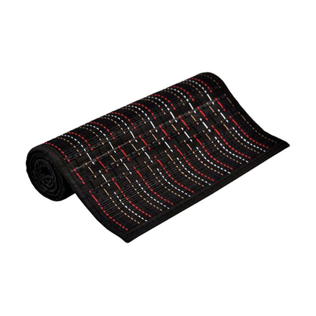 Multi Stitch Bamboo Table Runner 140 x 33cm Black.