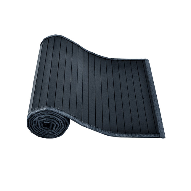 Broad Slat Bamboo Table Runner 140 x 33cm Dark Grey.