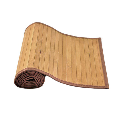 Broad Slat Bamboo Table Runner 140 x 33cm Natural.