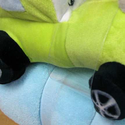 Baby Blue Blanket with Toy Tractor.