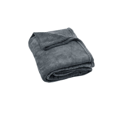 240GSM Urban Ultra Soft Coral Fleece Throw Rug 120 x 150cm Charcoal.