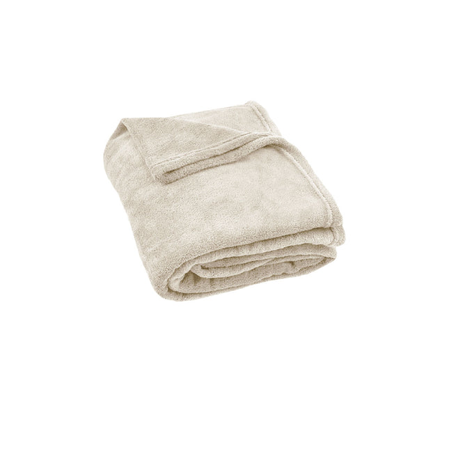 240GSM Urban Ultra Soft Coral Fleece Throw Rug 120 x 150cm Oatmeal.