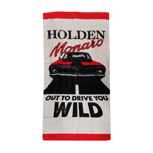 Holden Monaro Cars Printed 100% Cotton Beach Towel 75 x 150 cm.