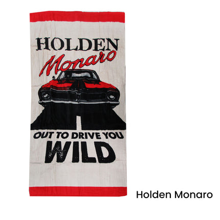 Holden Monaro Cars Printed 100% Cotton Beach Towel 75 x 150 cm.