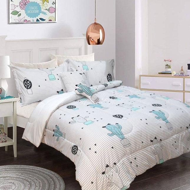 Ramesses 5 Piece Kids Comforter Set Cactus Single.