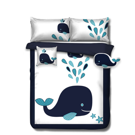 Ramesses Navy Whale Kids Advventure 5 Pcs Comforter Set Double.