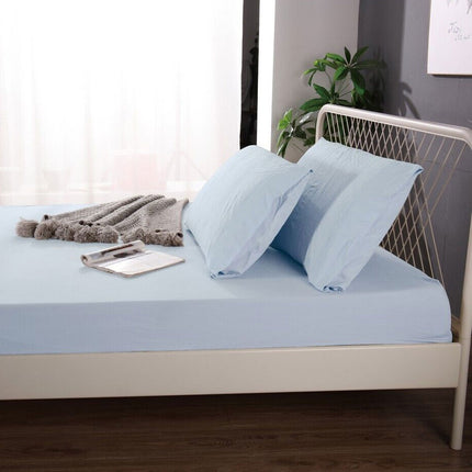 Ramesses 1000TC Linen Bamboo Fitted Sheet Combo Set Plein Air Queen.