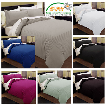 Kingtex Pintuck Quilt Cover Set Linen Double.