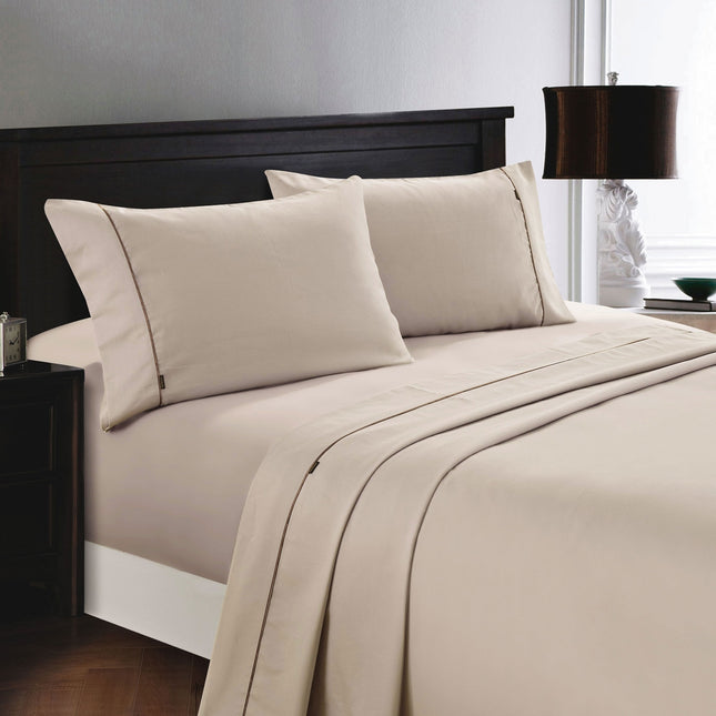 Deluxe Linen 1200TC Cotton Rich Sheet Set Linen King Single.