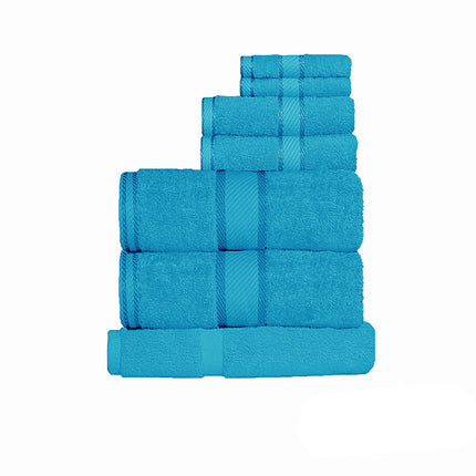 Kingtex 550gsm Cotton 7 Pce Towel Set Aqua.