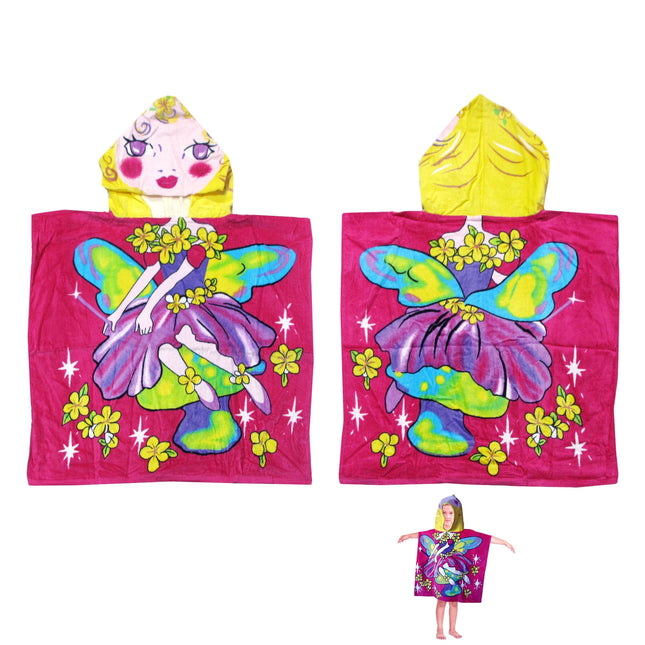 Cute Kids Cotton Hooded Towel Poncho 60 x 120 cm Fairy.