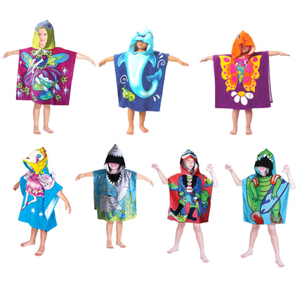 Cute Kids Cotton Hooded Towel Poncho 60 x 120 cm Fairy.
