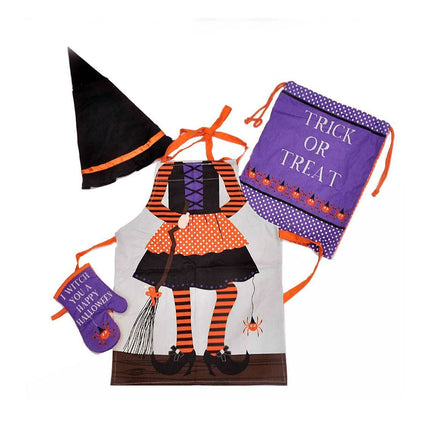 Cubby House Kids Set of 4 Witchy Children Kids Halloween Kitchen Chef Set.