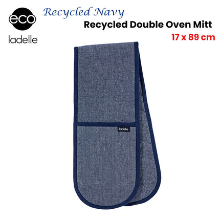 Ladelle Eco Recycled Navy Double Oven Mitt 17 x 89 cm.