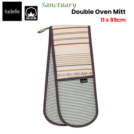 Ladelle Sanctuary Cream Double Oven Mitt 17 x 89 cm.