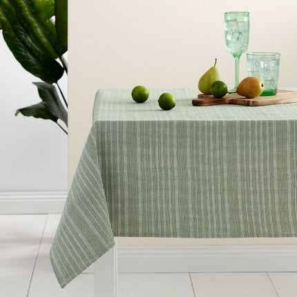 Ladelle Green Eco Cotton Rich Tablecloth 150 x 265 cm.