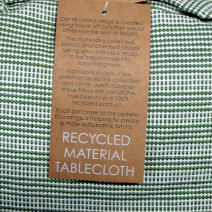 Ladelle Green Eco Cotton Rich Tablecloth 150 x 265 cm.