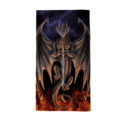 Anne Stokes Dragon Warrior Beach Towel 75 x 150 cm.