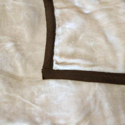 800GSM Luxury Reversible Animal Pattern Mink Blanket Queen 200 x 240 cm Lion Tiger Brown.