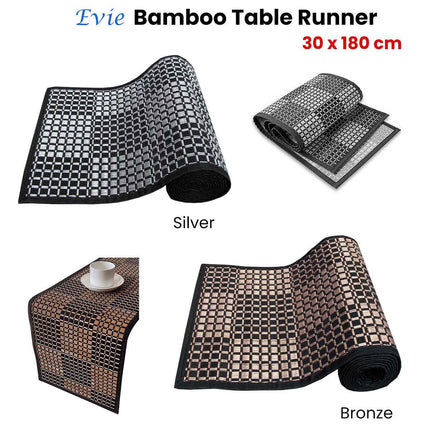 Evie Bamboo Table Runner 30 x 180cm Bronze.