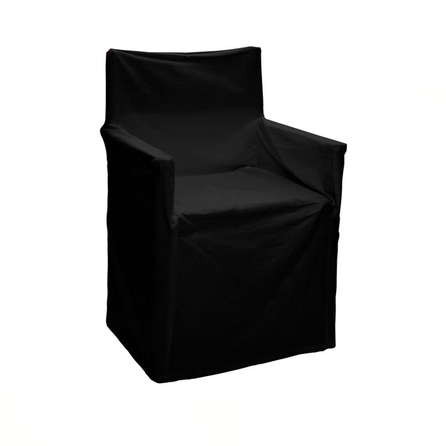 Rans Alfresco 100% Cotton Director Chair Cover - Plain Black.