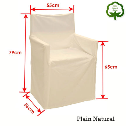 Rans Alfresco 100% Cotton Director Chair Cover - Plain Natural.