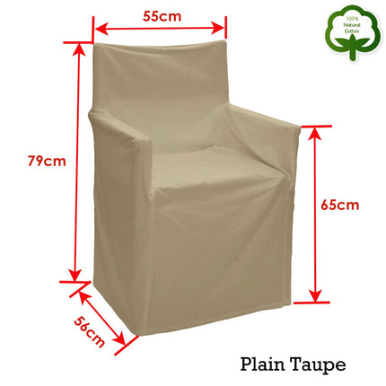Rans Alfresco 100% Cotton Director Chair Cover - Plain Taupe.