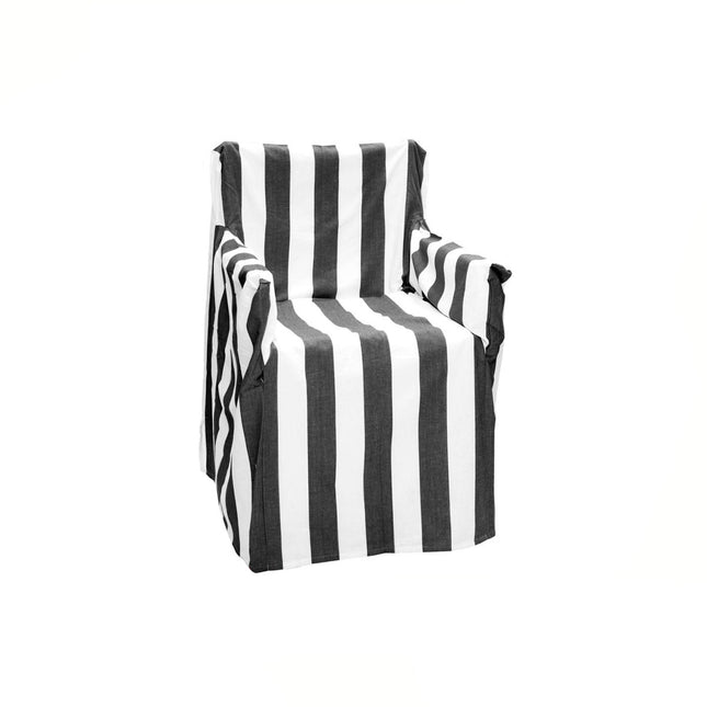 Rans Alfresco 100% Cotton Director Chair Cover - Striped Black.