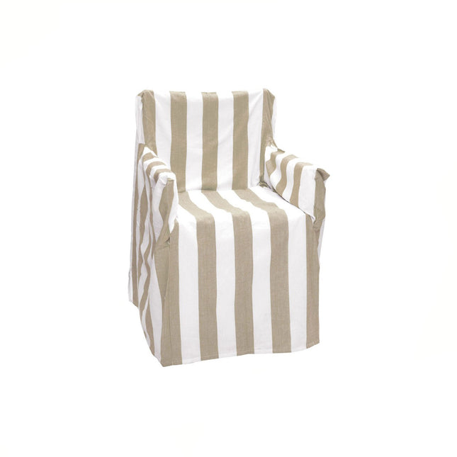 Rans Alfresco 100% Cotton Director Chair Cover - Striped Bleach Sand.