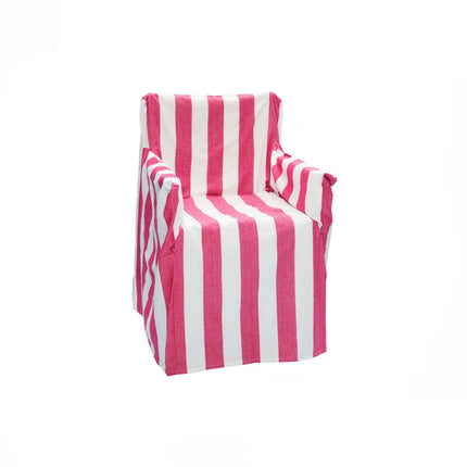 Rans Alfresco 100% Cotton Director Chair Cover - Striped Hot Pink.