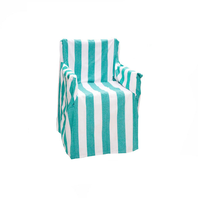 Rans Alfresco 100% Cotton Director Chair Cover - Striped Ocean Blue.