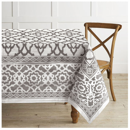 Rans Pure Cotton Vintage Tablecloth Grey 150 X 360 + 4 cm.