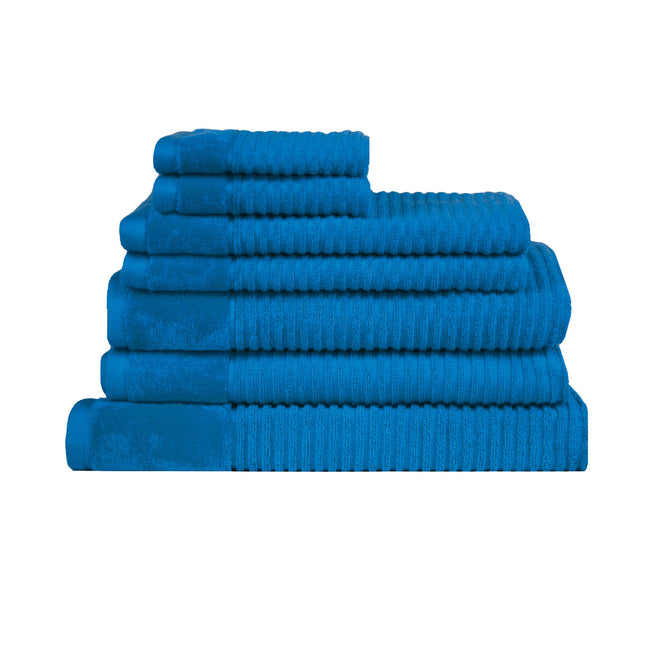 Royal Excellency 7 Piece Cotton Bath Towel Set - Teal.