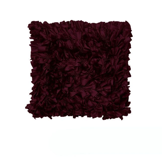 Rapee Morocco Can Can Mulberry Ruffles Cushion Cover 43 x 43 cm.