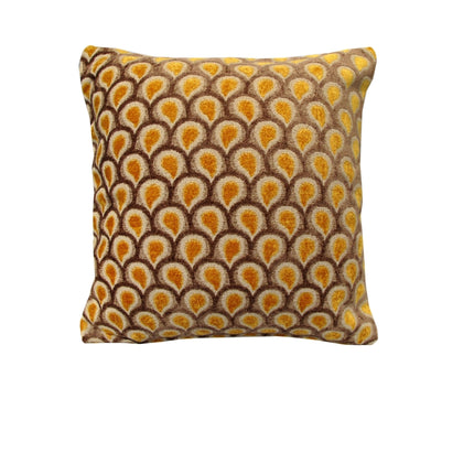 Rapee Peacock Texture Cushion Cover - Gold 45 x 45 cm.