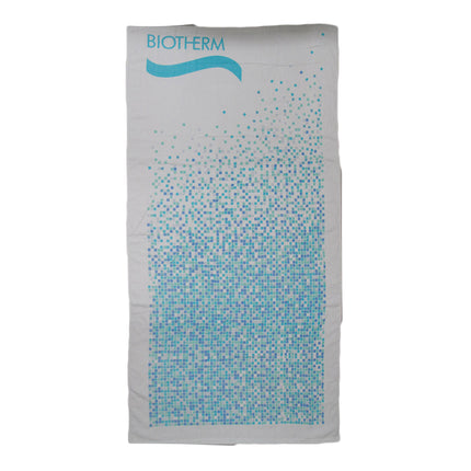 100% Cotton Velour Beach Towel - Biotherm White.