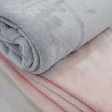 Super Soft Micro Flannel Plush Blanket Single 150 x 220 cm Blush.